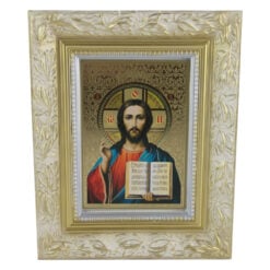 Placheta din ipsos cu rama 20x25 CM - Maria cu pruncul/Isus