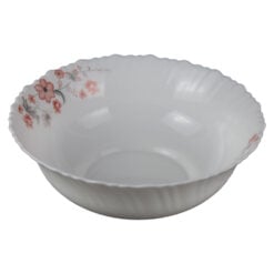 Bol supa din sticla opal cu decor floral 25 CM