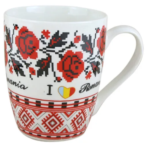 Cana Traditionala din ceramica cu motive florale 330 ml
