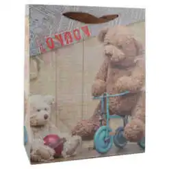 Punga cadou din hartie 26x32 CM - Teddy Bear