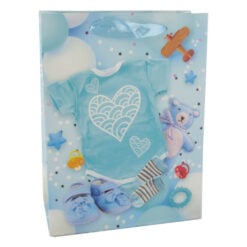 Punga cadou din hartie 18x24 CM - Nou nascuti baietei/fetita