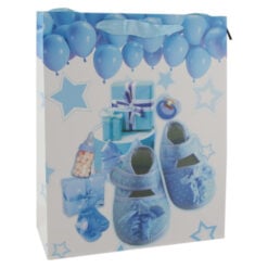Punga cadou din hartie 26x32 CM - Nou nascuti baietei/fetita