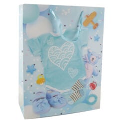 Punga cadou din hartie 31x40 CM - Nou nascuti baietei/fetita