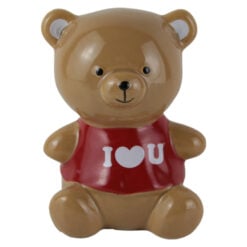 Pusculita Ursulet din ceramica I love you 15 CM