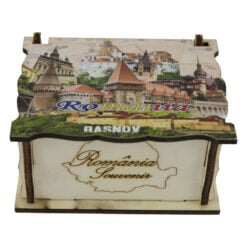 Cutie decorativa din lemn 10x8 CM - Romania