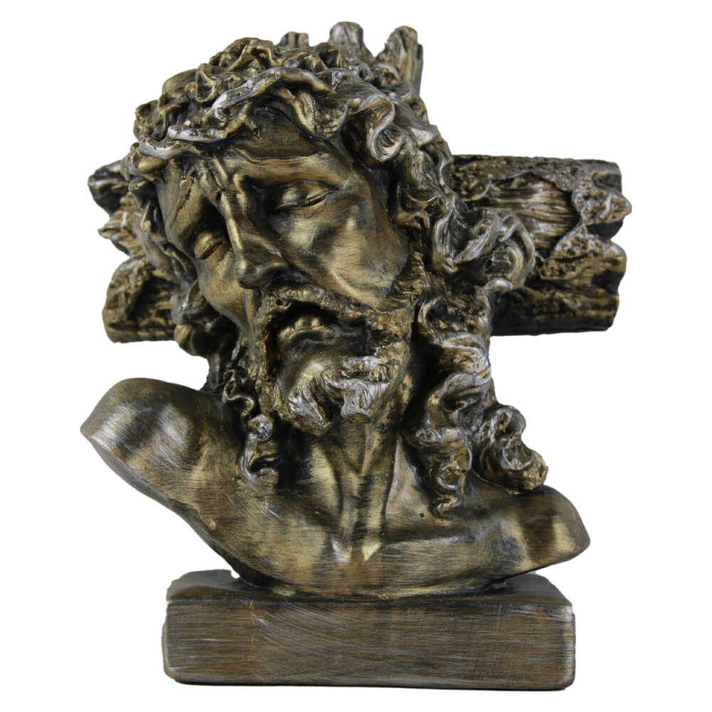 Isus Rastignit Crucifix cu Isus rastignit din ipsos 20x24 CM - Hontfar