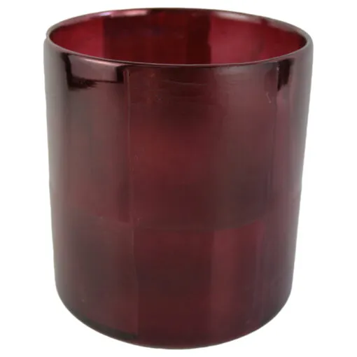 Candela din sticla Bordo-Transparent 15x17 CM