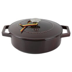 Cratita cu capac 26 cm din fonta emailata Berlinger Haus - Colectia Burgundy Metallic Line