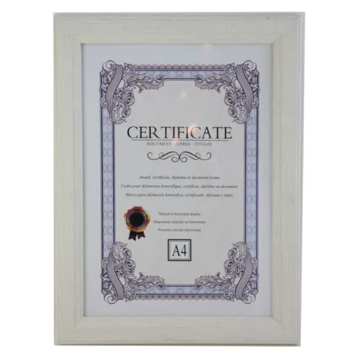 Rama pentru diploma A4 din plastic - Alb