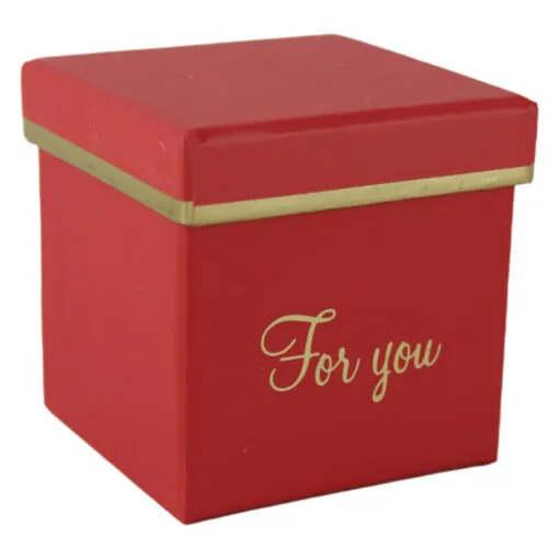 Cutie cadou 8x8 CM "For You" - Se vinde 6 buc/bax