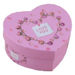 Cutie cadou inimioara Pink Love 11 CM - Se vinde 12 buc/bax