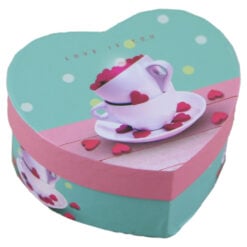 Cutie cadou inimioara Pink Love 11 CM - Se vinde 12 buc/bax