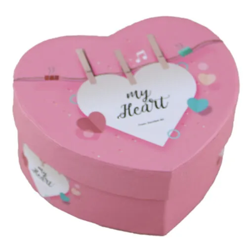 Cutie cadou inimioara Pink Love 11 CM - Se vinde 12 buc/bax