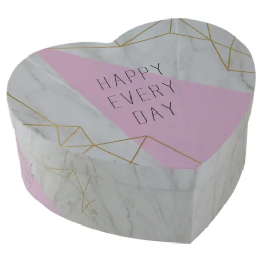 Set 3 cutii inimioara "Happy Every Day"