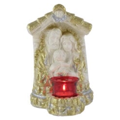Candela din ipsos Sfanta Familie in Betleem 14x21 CM