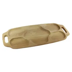 Platou din lemn cu 5 compartimente 71x30 CM