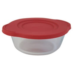 Vas termorezistent cu capac din plastic Borcam 840 ml