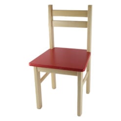 Scaun pentru copii din lemn Rosu/Albastru 29x54 CM