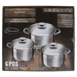 Set oale cu capac din otel inoxidabil (6 piese) Gourmet Line