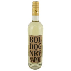 Vin alb 750 ml "Boldog Nevnapot!" cu eticheta din pluta