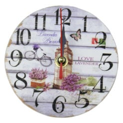 Ceas din lemn 12 CM - Love Lavender