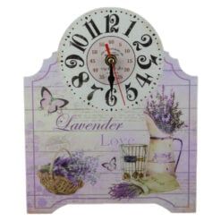 Ceas masa din lemn 20x23 CM - Lavender/Rose