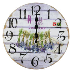 Ceas de perete din lemn 20 CM - Home/Lavender