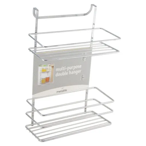 Raft multifunctional cu 2 etaje din metal 24x34 CM