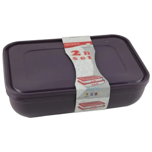 Set 2 cutii pentru depozitare alimente din plastic 3 L/4.5 L
