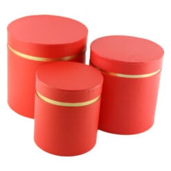 Set 3 cutii cadou cu capac si Unicolor Auriu 19x19 CM