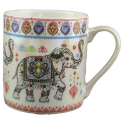 Cana ceramica sidefata cu elefant 200 ml