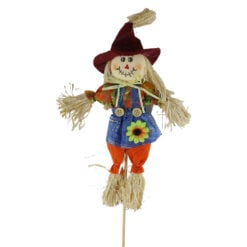 Decor toamna Sperietoare din paie si textil 50 CM