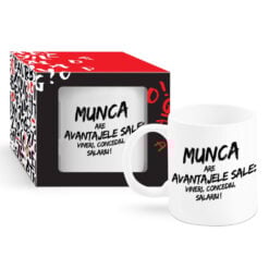 Cana ceramica 300 ml "Munca are avantajele sale..."