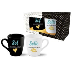 Set 2 cani pereche 300 ml "Sot extraordinar/Sotie extraordinara"