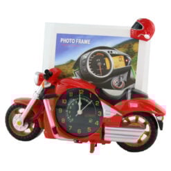 Ceas de masa cu rama foto Motocicleta din plastic 27x20 CM