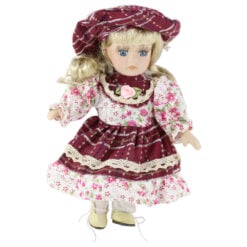 Papusa de colectie din portelan si textil 22 CM