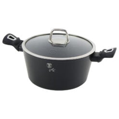 Oala din aluminiu marmorat cu capac 4.1 L