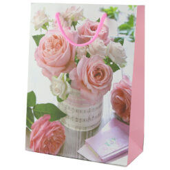 Punga cadou din hartie 18x24 CM - Buchet de flori