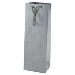 Punga cadou pentru bauturi 12x36 CM - Unicolor texture