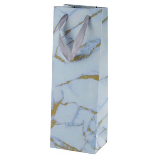 Punga cadou pentru bauturi 12x36 CM - Design Marmura