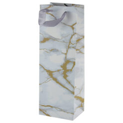 Punga cadou pentru bauturi 12x36 CM - Design Marmura