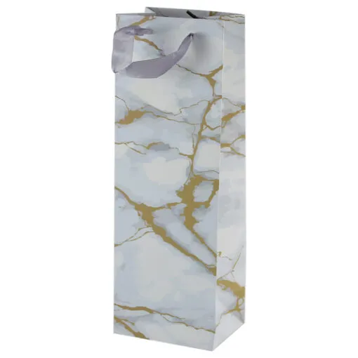 Punga cadou pentru bauturi 12x36 CM - Design Marmura