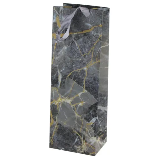 Punga cadou pentru bauturi 12x36 CM - Design Marmura