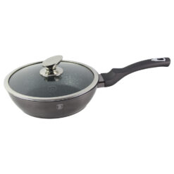 Tigaie marmorata cu capac 24 CM