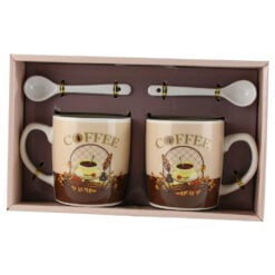 Set 2 cani lingurite din ceramica "Coffee" 7 CM