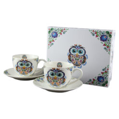 Set 2 cani cu farfurii 280 ml