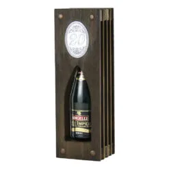 Suport lemn in forma de carte cu o sticla de vin 200 ml "20"