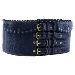 Chimir din piele naturala cu 4 catarame - diverse culori si marimi