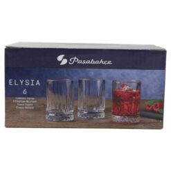 Set 6 pahare din sticla Elysia 60 ml