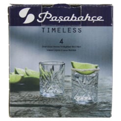 Set 4 pahare lichior din sticla Timeless